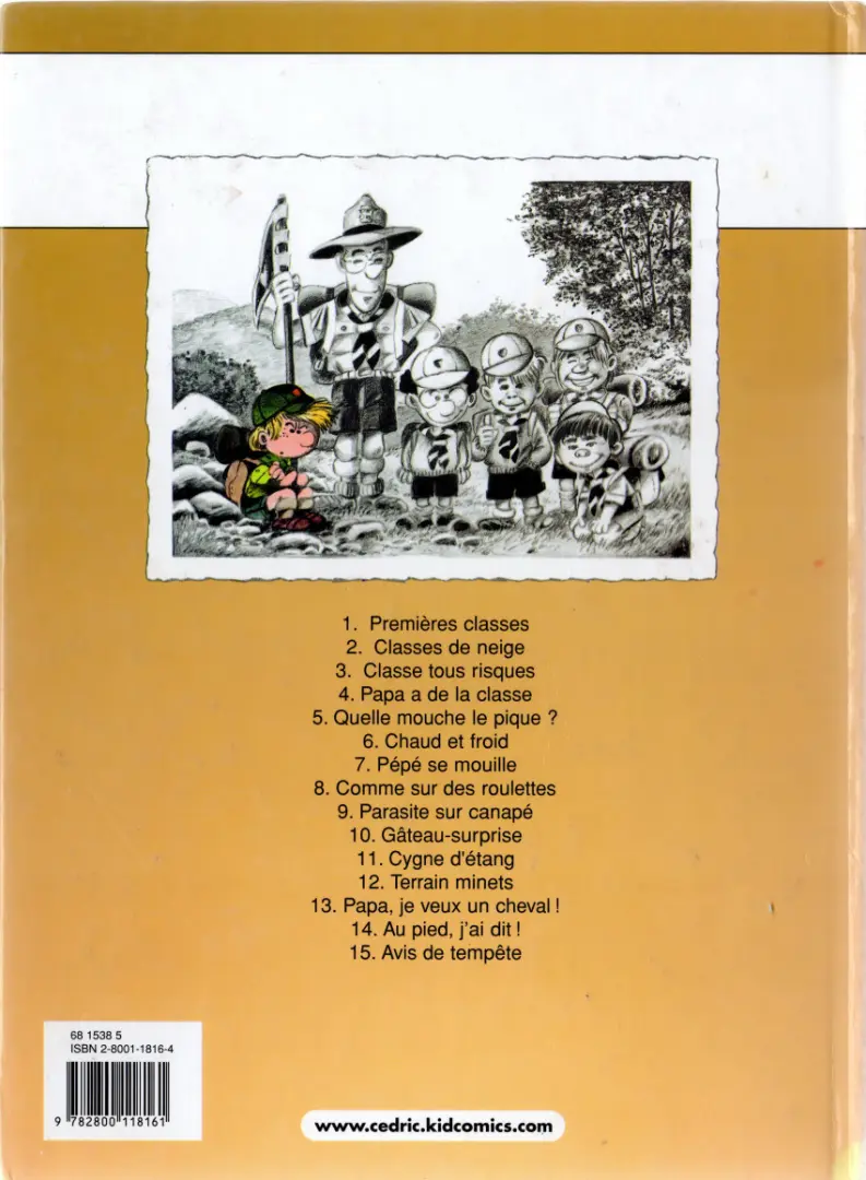 Verso de l'album Cédric Tome 4 Papa a de la classe