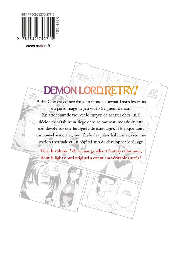 Verso de l'album Demon Lord, retry ! 3