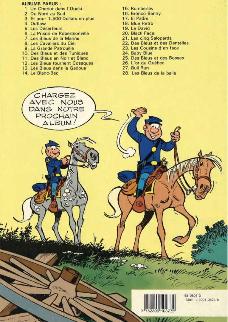 Verso de l'album Les Tuniques Bleues Tome 16 Bronco Benny