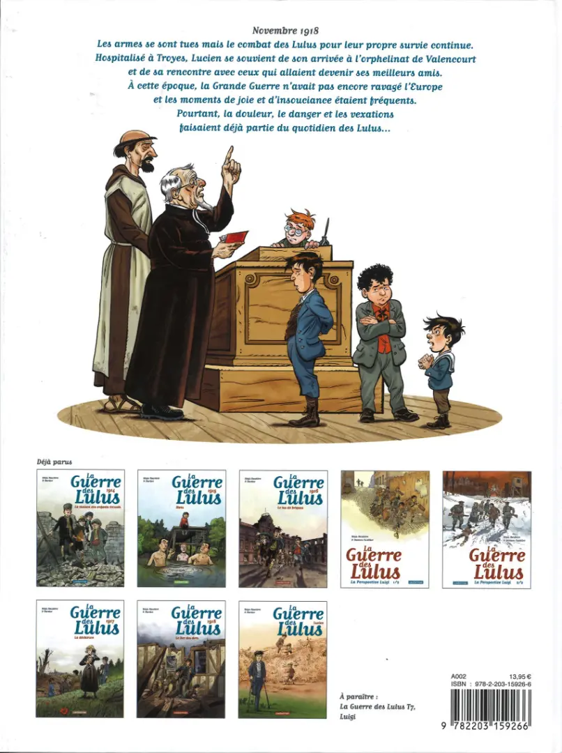 Verso de l'album La Guerre des Lulus Tome 6 Lucien