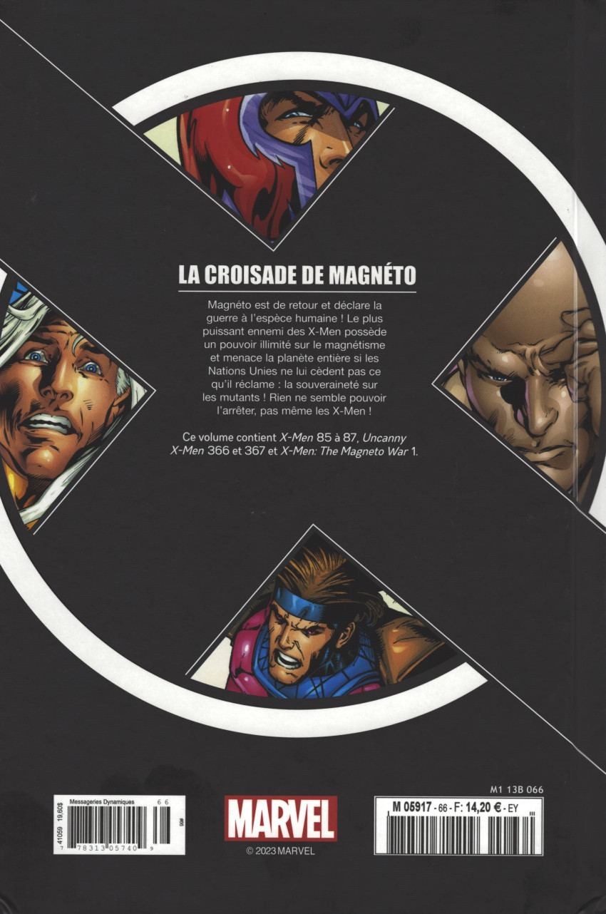 Verso de l'album X-Men - La Collection Mutante Tome 66 La croisade de Magnéto