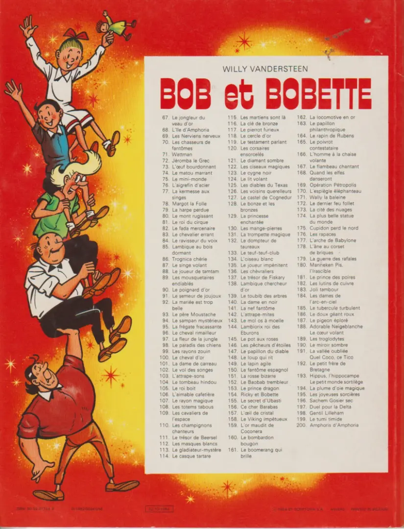 Verso de l'album Bob et Bobette Tome 190 Le miroir sombre