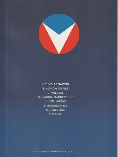 Verso de l'album Michel Vaillant Tome 7 Macao