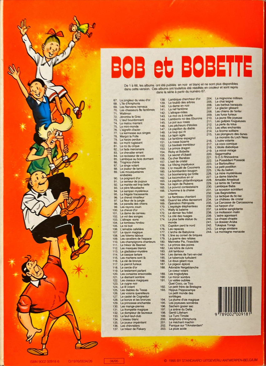 Verso de l'album Bob et Bobette Tome 159 L'or maudit de coconera