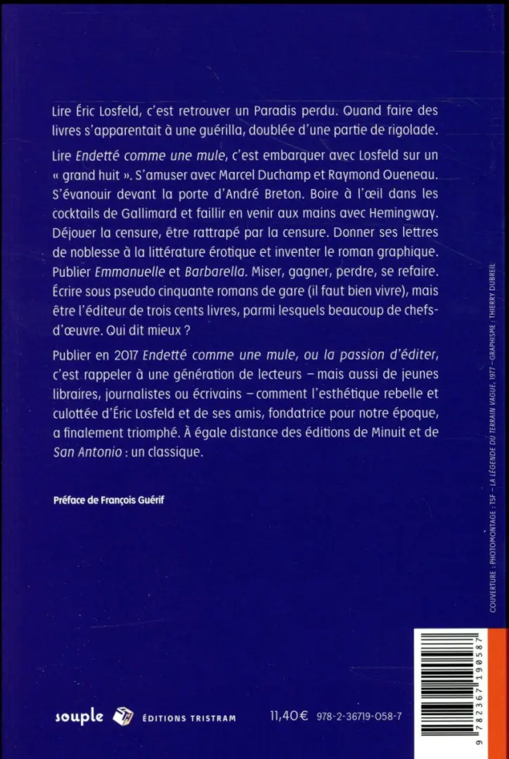 Verso de l'album Endetté comme une mule
