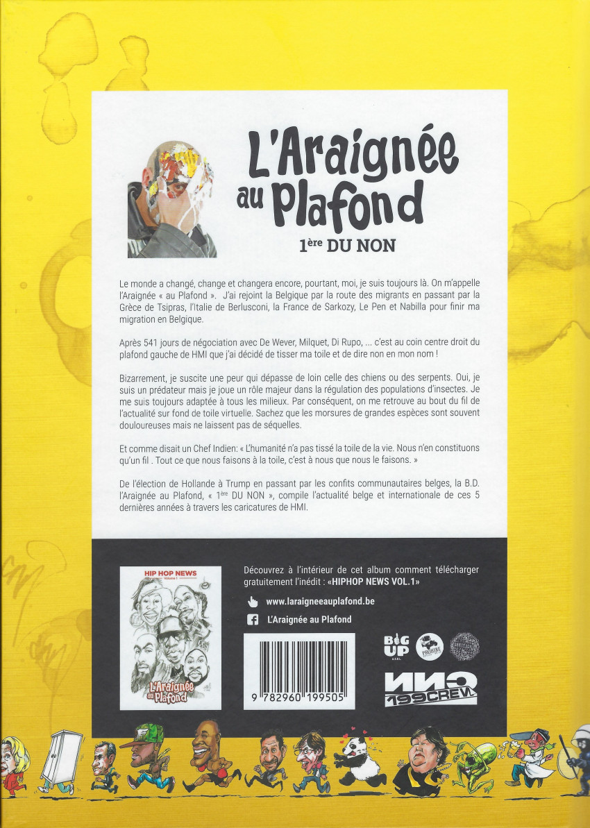 Verso de l'album L'Araignée au Plafond 1ère du non