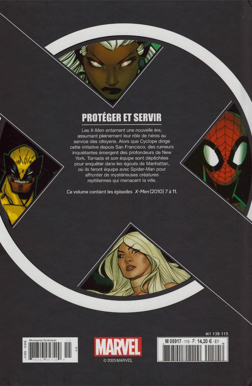 Verso de l'album X-Men - La Collection Mutante Tome 115 Protéger et servir