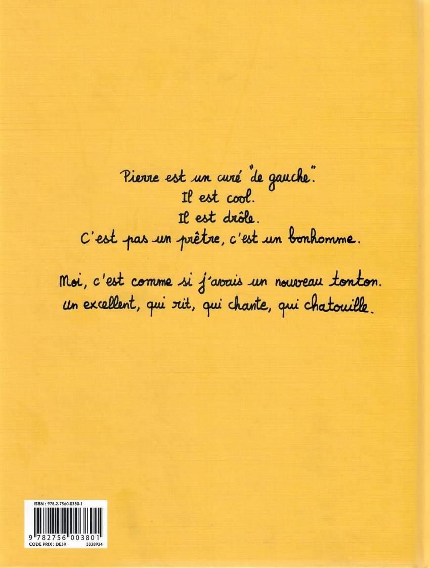 Verso de l'album Pourquoi j'ai tué Pierre