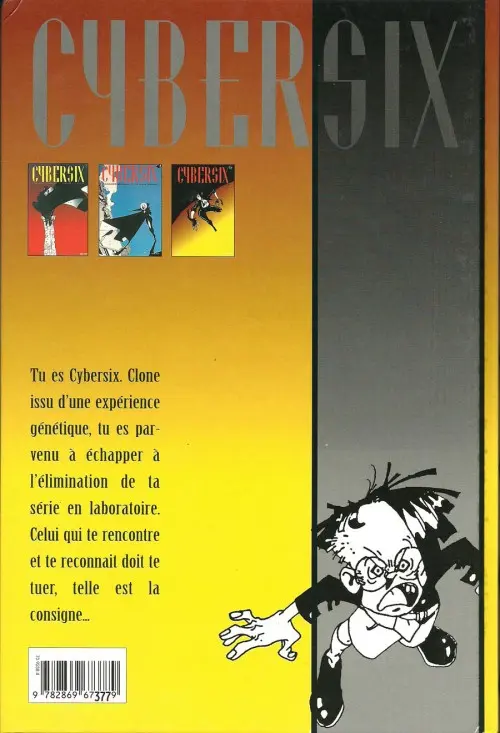 Verso de l'album Cybersix Tome 3