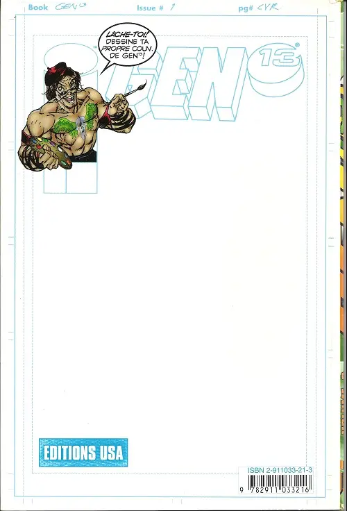Verso de l'album Gen13 Volume 3