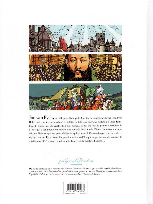 Verso de l'album Les Grands Peintres Tome 1 Jan van Eyck