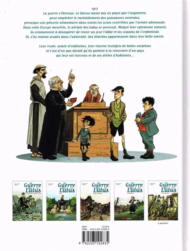 Verso de l'album La Guerre des Lulus Tome 4 1917 - La déchirure