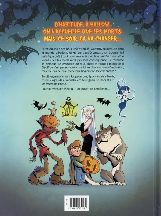 Verso de l'album Hallow Tome 1 La dernière nuit d'Halloween