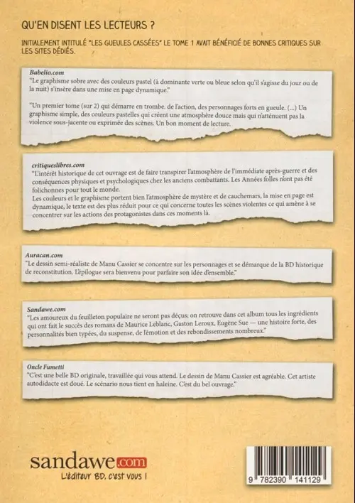 Verso de l'album L'Héritage du Chaos Genèse