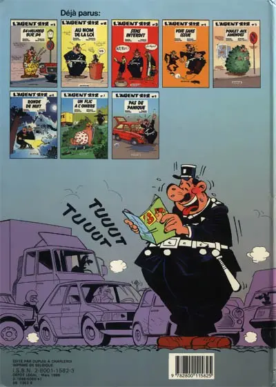 Verso de l'album L'Agent 212 Tome 9 Brigade mobile