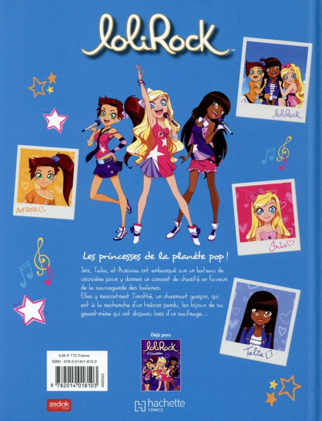 Verso de l'album Lolirock Tome 2 Le Trésor perdu