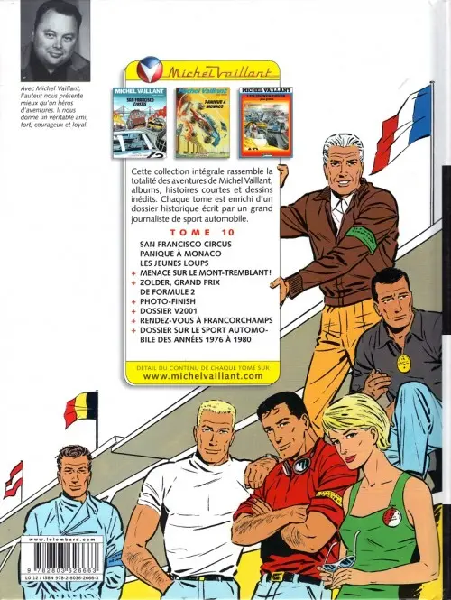Verso de l'album Michel Vaillant L'Intégrale 10
