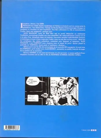 Verso de l'album Alex Magnum Tome 1 Le bras de la loi