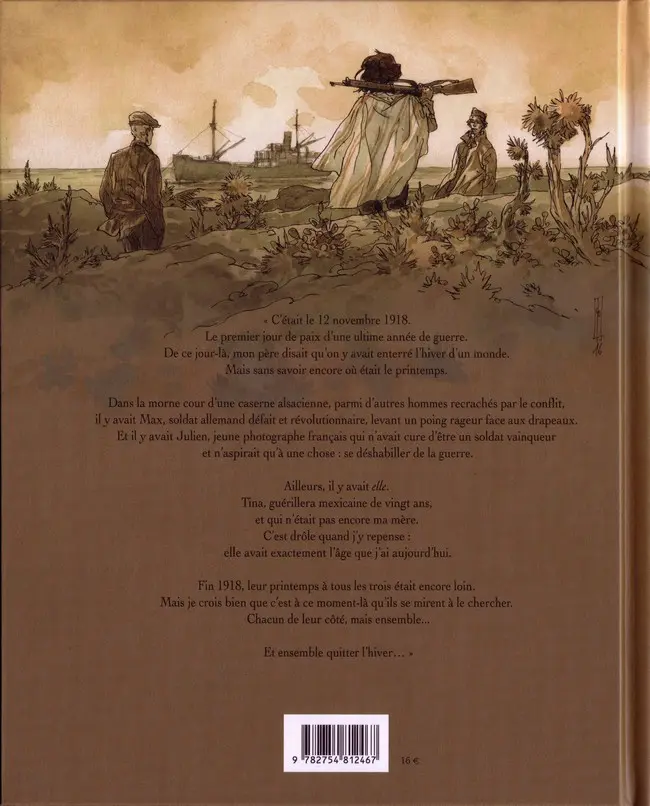 Verso de l'album Notre Amérique Premier mouvement Quitter l'hiver