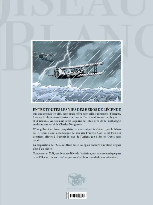 Verso de l'album L'Oiseau Blanc