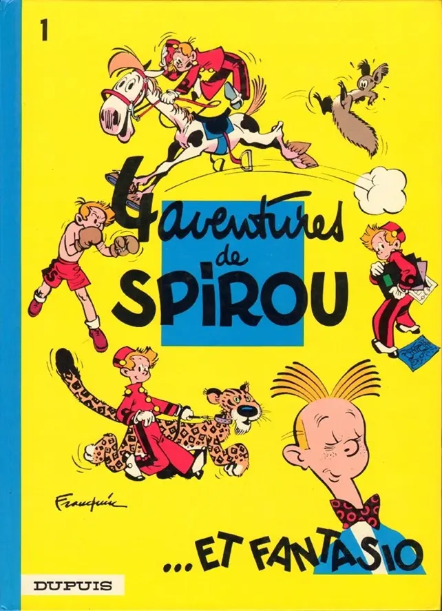 Couverture de l'album Spirou et Fantasio Tome 1 4 aventures de Spirou ...et Fantasio