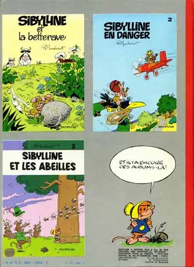 Verso de l'album Sibylline - Dupuis Tome 4 Sibylline et le petit cirque