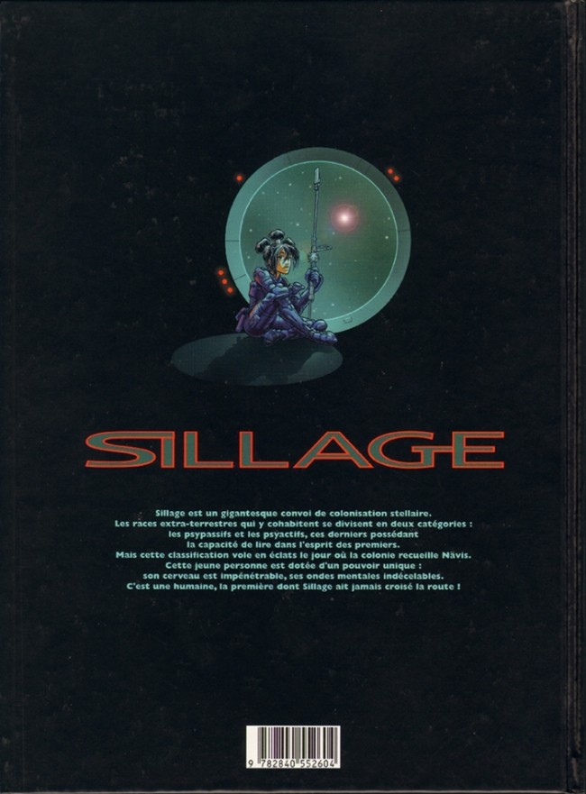 Verso de l'album Sillage Tome 2 Collection privée