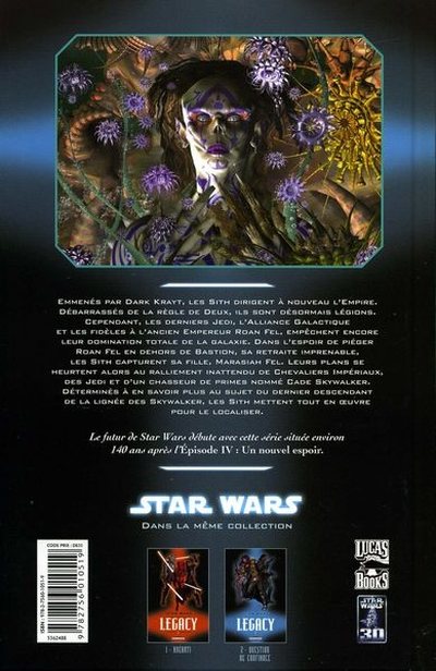 Verso de l'album Star Wars - Legacy Tome 2 Question de confiance