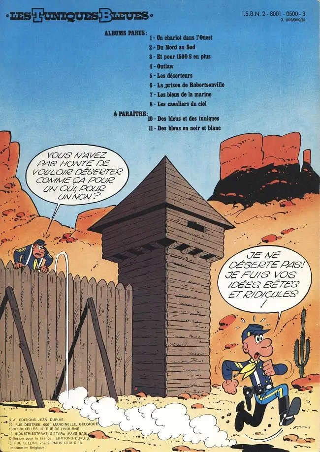 Verso de l'album Les Tuniques Bleues Tome 9 La grande patrouille