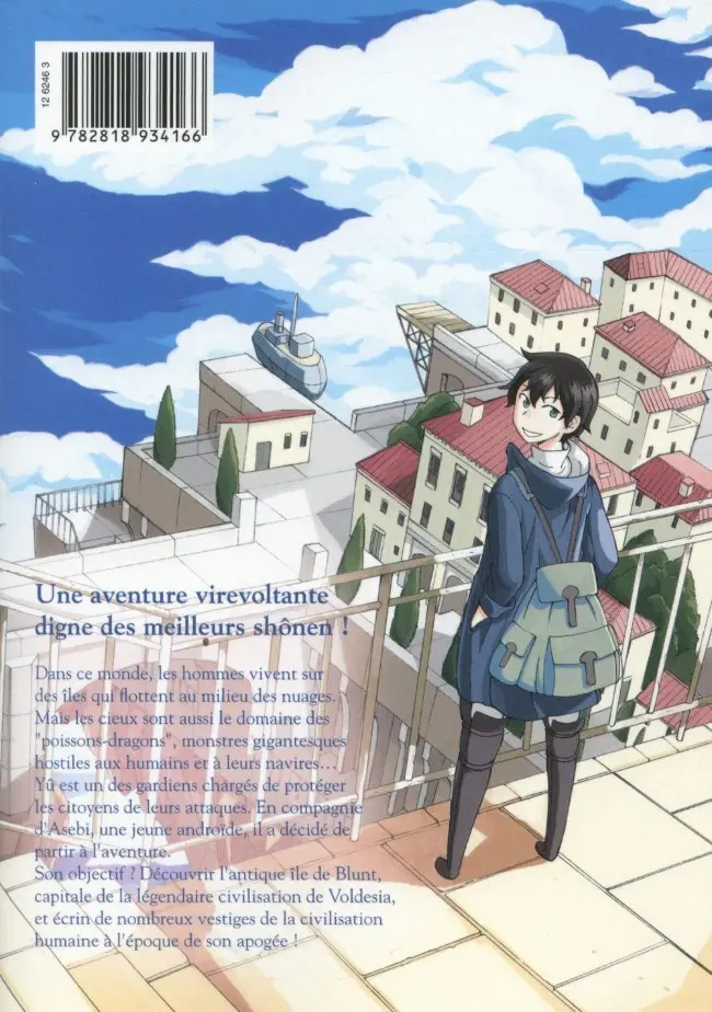 Verso de l'album Asebi et les aventuriers du ciel 1