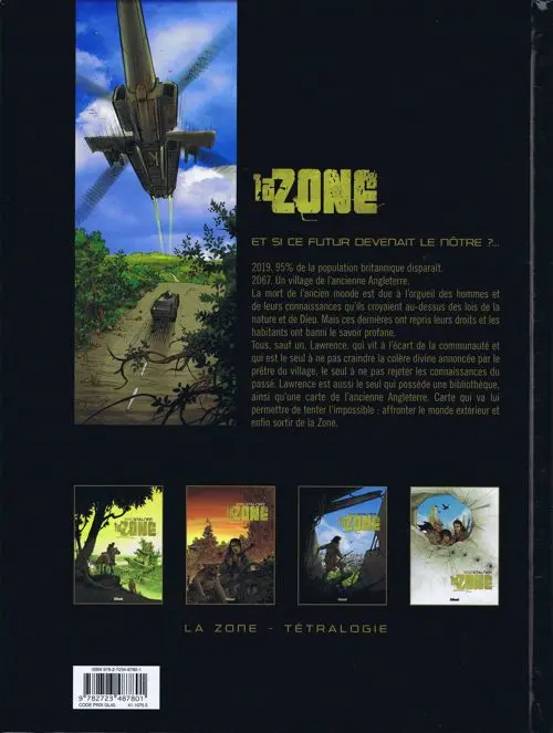 Verso de l'album La Zone Tome 4 Traversée