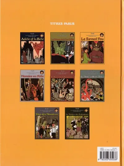 Verso de l'album Les Aventures Extraordinaires d'Adèle Blanc-Sec Tome 3 Le Savant Fou