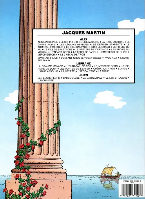 Verso de l'album Alix Tome 3 L'île maudite