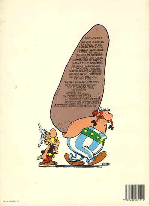 Verso de l'album Astérix Tome 3 Astérix et les Goths