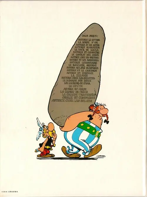 Verso de l'album Astérix Tome 9 Astérix et les Normands