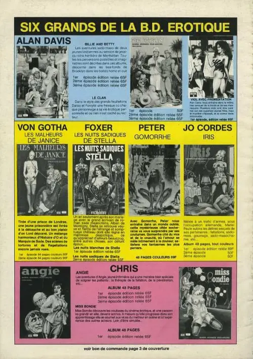 Verso de l'album Les aventures de Cléo (4ème épisode) Sexbulles N° 26 : Cléo et son patron