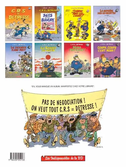 Verso de l'album CRS = Détresse Tome 7 Mars Matrack !
