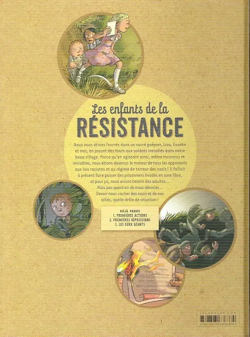 Verso de l'album Les Enfants de la Résistance Tome 2 Premières répressions