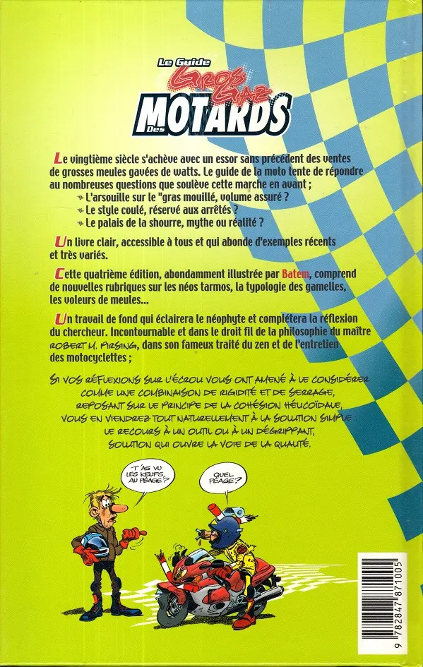 Verso de l'album Le Guide gros-gaz des motards