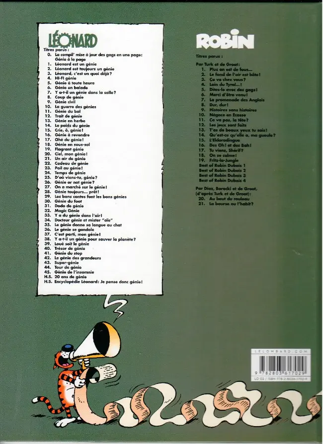 Verso de l'album Léonard Tome 4 Hi-Fi Génie
