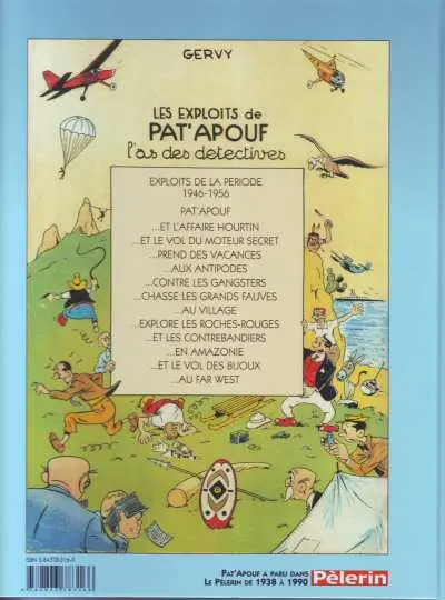 Verso de l'album Editions du Triomphe Tome 3 Pat'Apouf aux antipodes