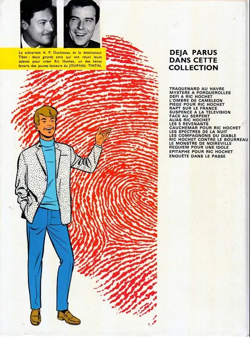 Verso de l'album Ric Hochet Tome 3 Défi à Ric Hochet