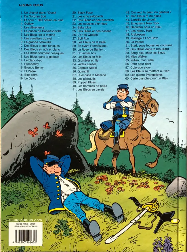 Verso de l'album Les Tuniques Bleues Tome 8 Les cavaliers du ciel