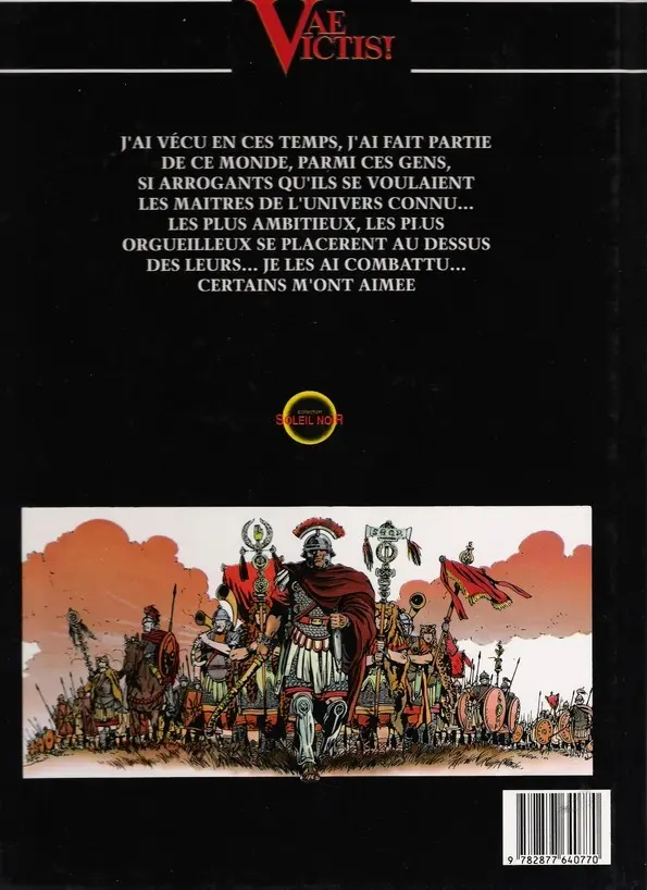 Verso de l'album Vae Victis ! Tome 1 Ambre, le banquet de Crassus