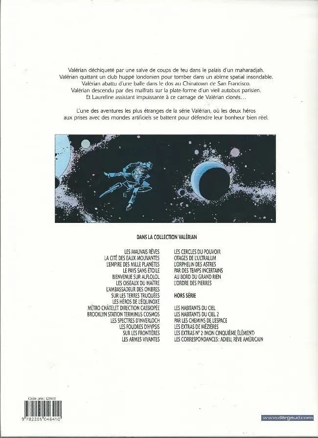 Verso de l'album Valérian Tome 7 Sur les terres truquées