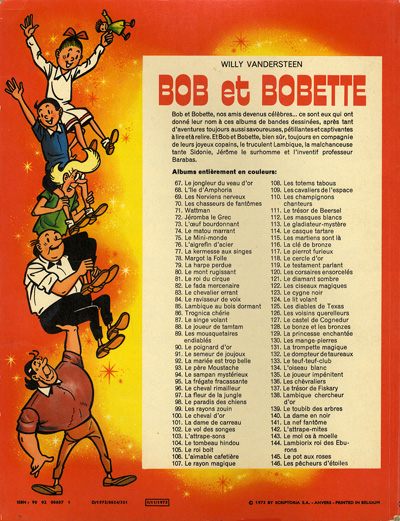 Verso de l'album Bob et Bobette Tome 146 Les pêcheurs d'étoiles