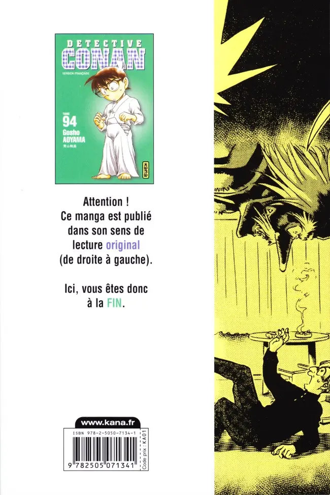 Verso de l'album Détective Conan Tome 94
