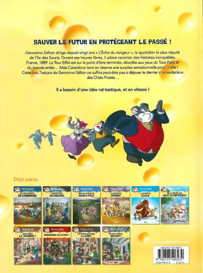 Verso de l'album Geronimo Stilton Tome 11 Le mystère de la Tour Eiffel