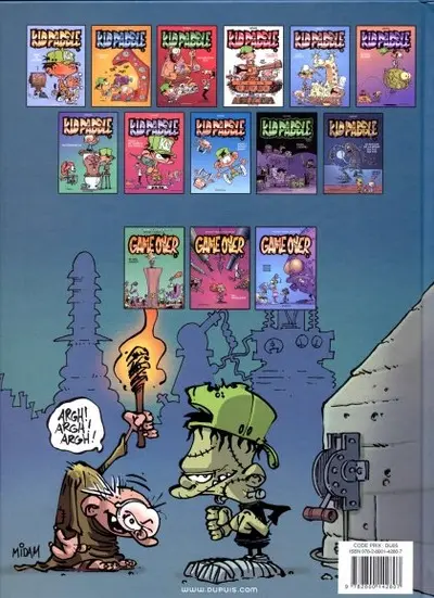 Verso de l'album Kid Paddle Compil gore