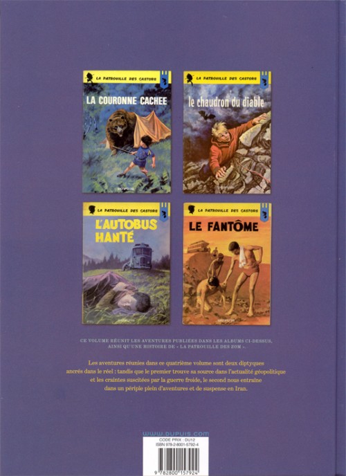 Verso de l'album La Patrouille des Castors L'Intégrale 4 1964-1966